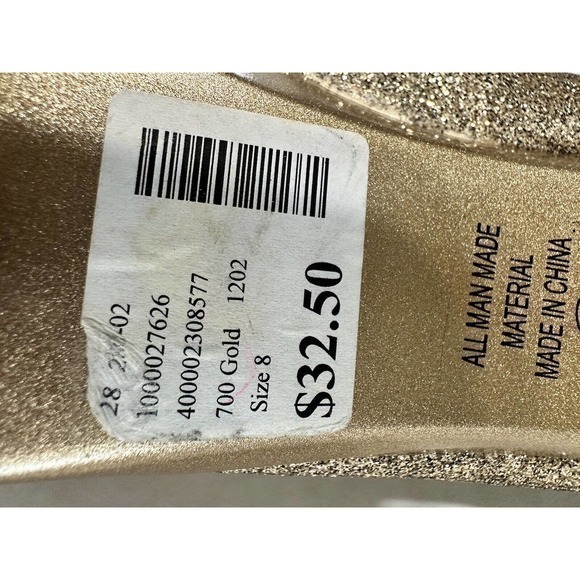 Dream pairs Women's‎ High Heel stileto open toe Gold Glittery Size 8 - Picture 12 of 13